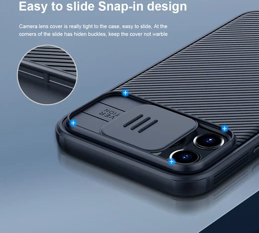 Nillkin CamShield iPhone 12 Pro Max MagSafe Hoesje Camera Slider Zwart afbeelding 8