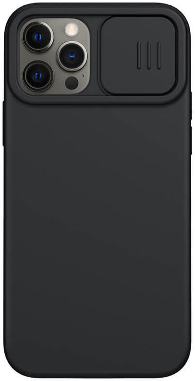 Nillkin iPhone 12/12 Pro Siliconen MagSafe Hoesje Camera Slider Zwart afbeelding 1