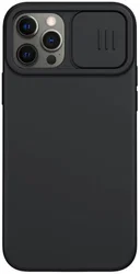 Nillkin iPhone 12/12 Pro Siliconen MagSafe Hoesje Camera Slider Zwart afbeelding