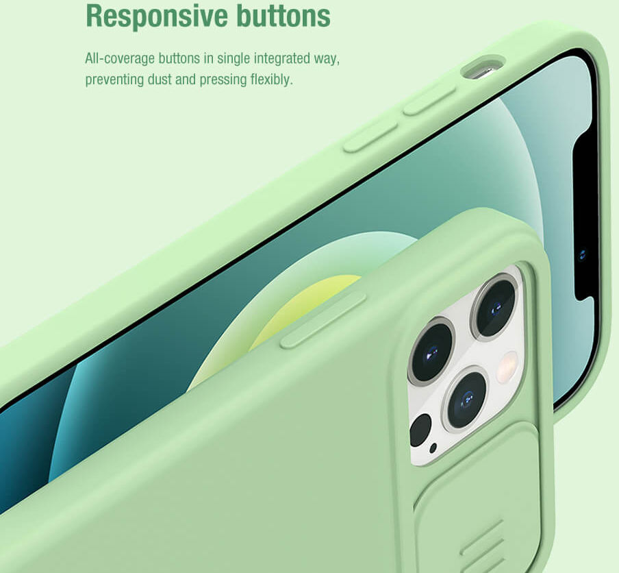 Nillkin iPhone 12/12 Pro Siliconen MagSafe Hoesje Camera Slider Zwart afbeelding 13