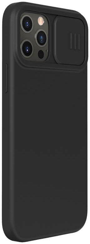Nillkin iPhone 12/12 Pro Siliconen MagSafe Hoesje Camera Slider Zwart afbeelding 2
