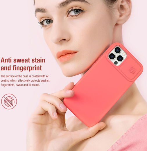 Nillkin iPhone 12/12 Pro Siliconen MagSafe Hoesje Camera Slider Zwart afbeelding 10