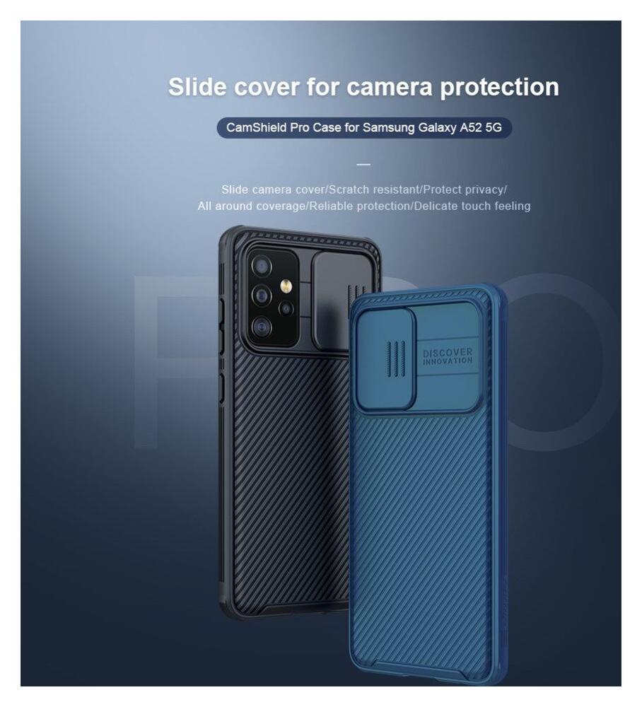 Nillkin Camshield Samsung Galaxy A52 / A52S Hoesje met Camera Slider Zwart afbeelding 5