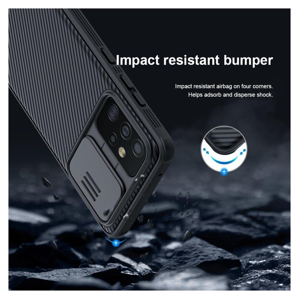 Nillkin Camshield Samsung Galaxy A52 / A52S Hoesje met Camera Slider Zwart afbeelding 9
