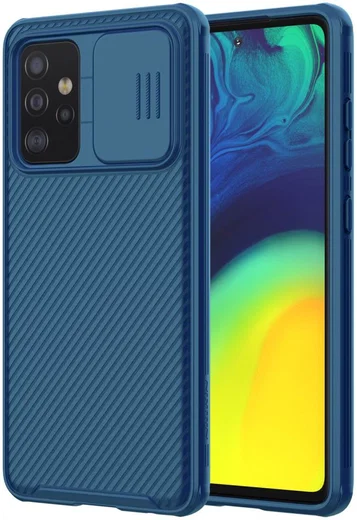 Nillkin Camshield Samsung Galaxy A52 / A52S Hoesje met Camera Slider Blauw afbeelding 1
