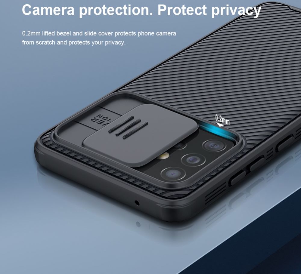 Nillkin Camshield Samsung Galaxy A52 / A52S Hoesje met Camera Slider Blauw afbeelding 6