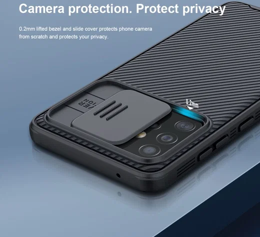 Nillkin Camshield Samsung Galaxy A52 / A52S Hoesje met Camera Slider Blauw afbeelding 6
