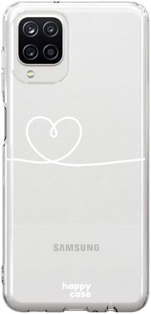 HappyCase Samsung Galaxy A12 Hoesje Flexibel TPU Hartje Print afbeelding 1