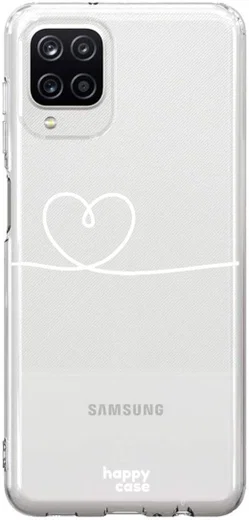 HappyCase Samsung Galaxy A12 Hoesje Flexibel TPU Hartje Print afbeelding 1