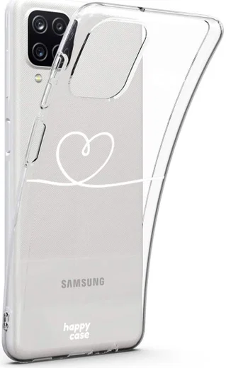 HappyCase Samsung Galaxy A12 Hoesje Flexibel TPU Hartje Print afbeelding 5
