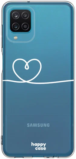 HappyCase Samsung Galaxy A12 Hoesje Flexibel TPU Hartje Print afbeelding 6