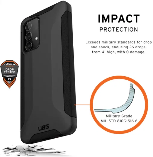 Urban Armor Gear Scout Series Samsung Galaxy A52 / A52S Hoesje Zwart afbeelding 4