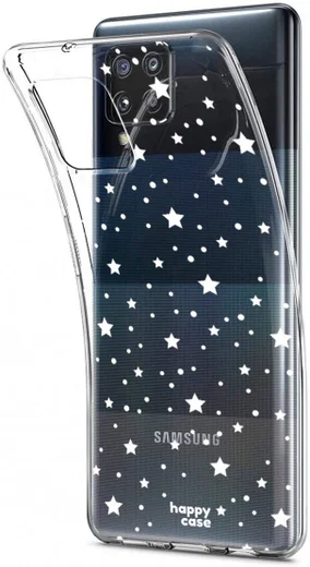 HappyCase Samsung Galaxy A42 Hoesje Flexibel TPU Sterretjes Print afbeelding 5