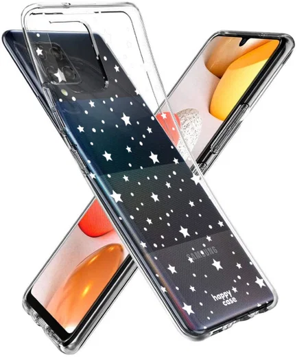 HappyCase Samsung Galaxy A42 Hoesje Flexibel TPU Sterretjes Print afbeelding 6