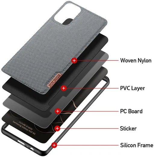 Dux Ducis Fino Series Samsung Galaxy A32 4G Hoesje Back Cover Blauw afbeelding 4