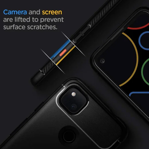 Spigen Rugged Armor Google Pixel 4A Hoesje Back Cover Zwart afbeelding 7