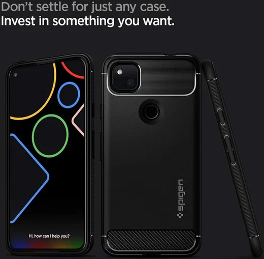 Spigen Rugged Armor Google Pixel 4A Hoesje Back Cover Zwart afbeelding 8