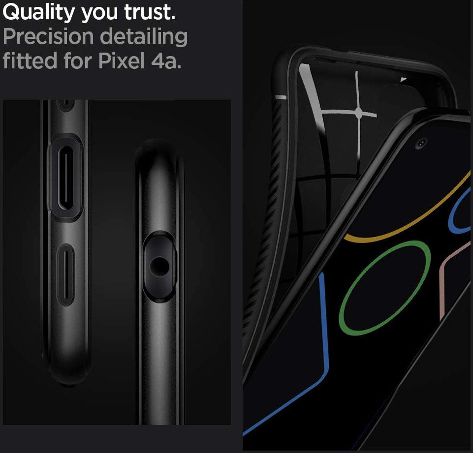 Spigen Rugged Armor Google Pixel 4A Hoesje Back Cover Zwart afbeelding 9