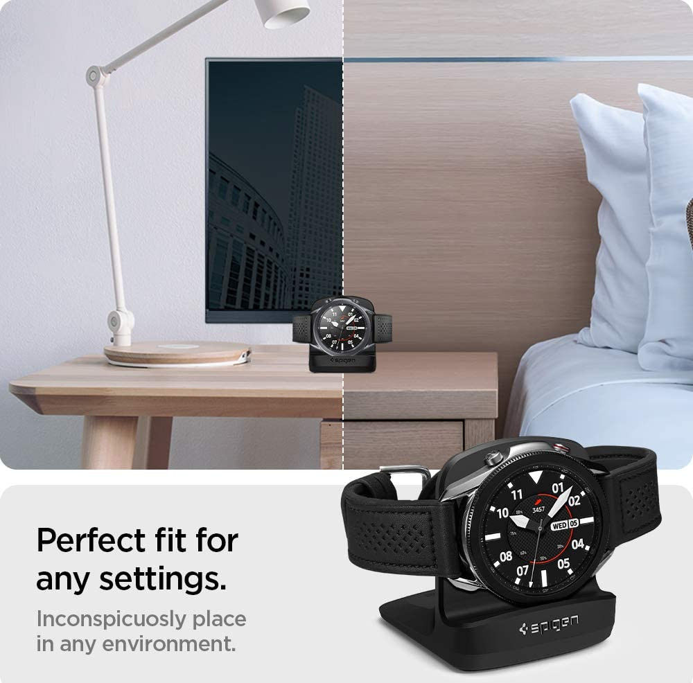Spigen S352 Night Stand Houder Samsung Galaxy Watch Series Zwart afbeelding 8
