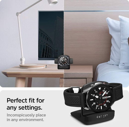 Spigen S352 Night Stand Houder Samsung Galaxy Watch Series Zwart afbeelding 8