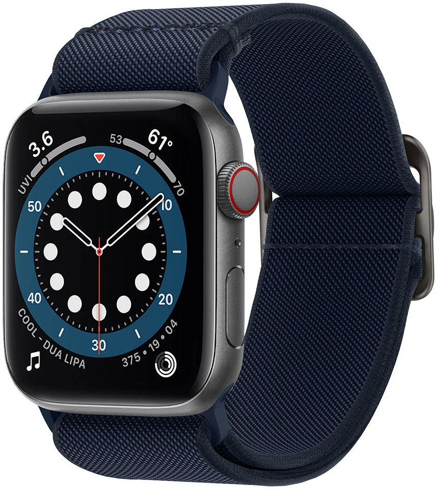 Spigen Fit Apple Watch 1-9/SE/Ultra 49/45/44/42MM Bandje Nylon Blauw afbeelding 1