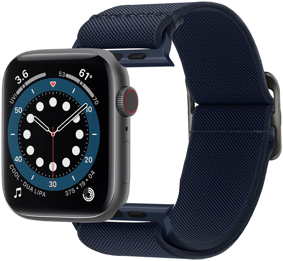 Spigen Fit Apple Watch 1-9/SE/Ultra 49/45/44/42MM Bandje Nylon Blauw afbeelding 2