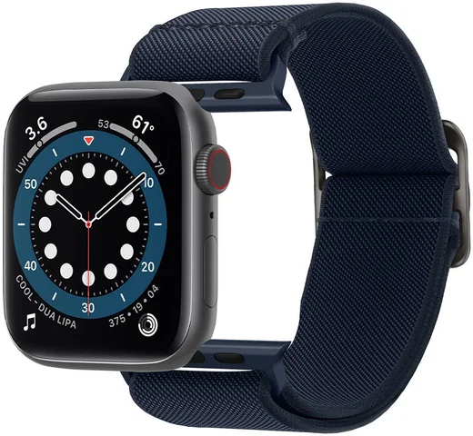Spigen Fit Apple Watch 1-9/SE/Ultra 49/45/44/42MM Bandje Nylon Blauw afbeelding 2