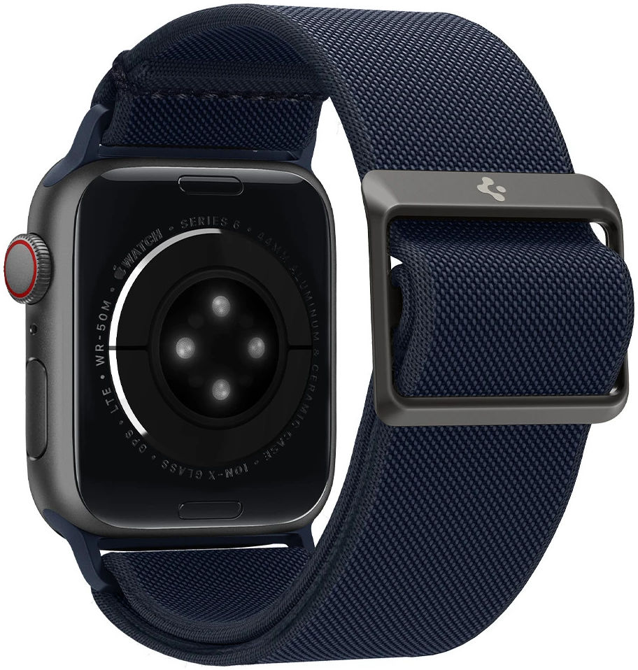 Spigen Fit Apple Watch 1-9/SE/Ultra 49/45/44/42MM Bandje Nylon Blauw afbeelding 3