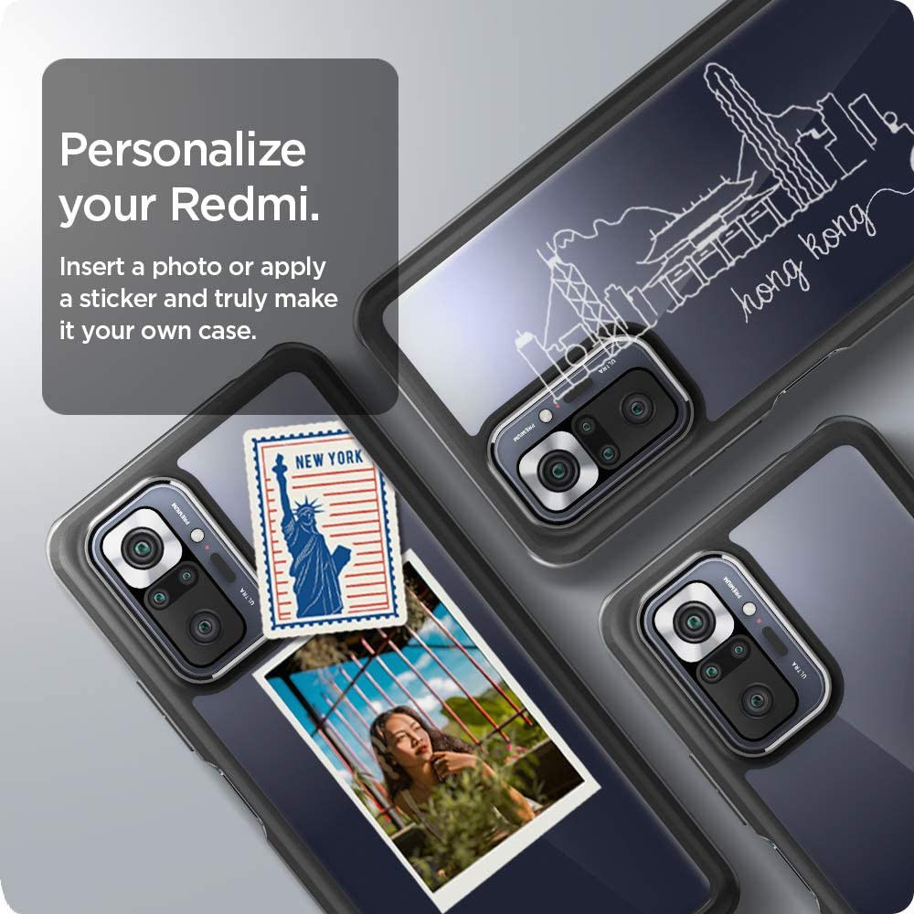 Spigen Ultra Hybrid Xiaomi Redmi Note 10 Pro Hoesje Back Cover Zwart afbeelding 3