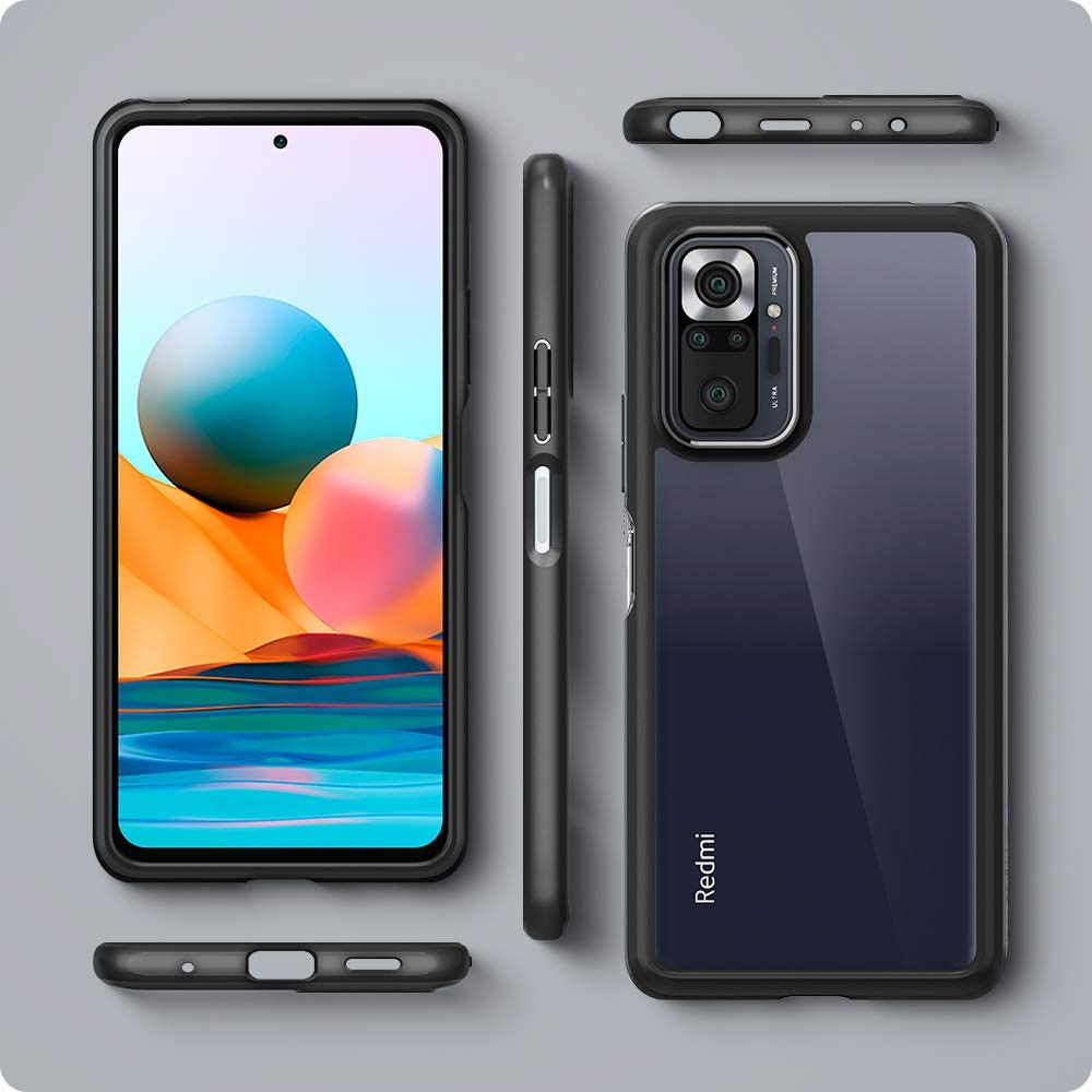 Spigen Ultra Hybrid Xiaomi Redmi Note 10 Pro Hoesje Back Cover Zwart afbeelding 4