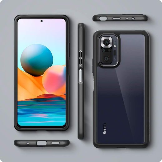 Spigen Ultra Hybrid Xiaomi Redmi Note 10 Pro Hoesje Back Cover Zwart afbeelding 4