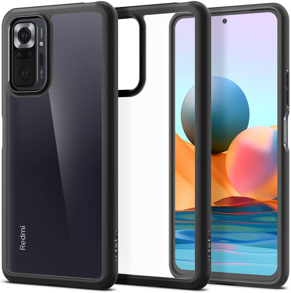 Spigen Ultra Hybrid Xiaomi Redmi Note 10 Pro Hoesje Back Cover Zwart afbeelding 1