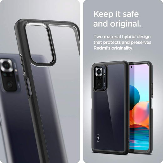 Spigen Ultra Hybrid Xiaomi Redmi Note 10 Pro Hoesje Back Cover Zwart afbeelding 8
