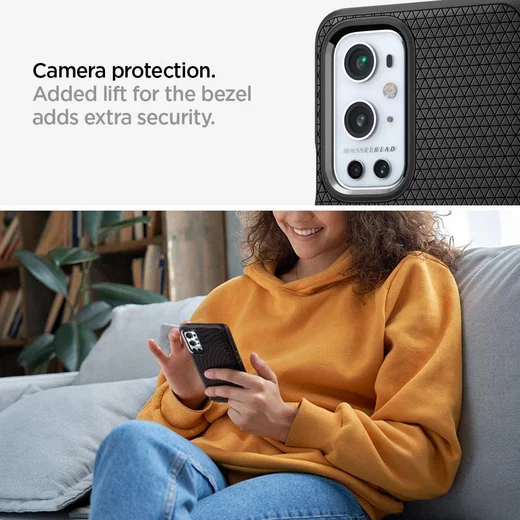 Spigen Liquid Air OnePlus 9 Pro Hoesje Back Cover Zwart afbeelding 6