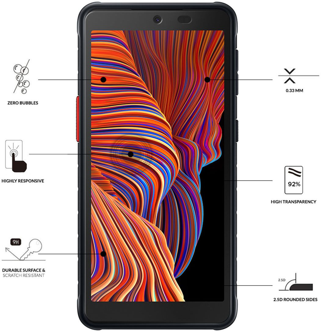 Eiger Samsung Galaxy Xcover 5 Tempered Glass Case Friendly Plat afbeelding 3