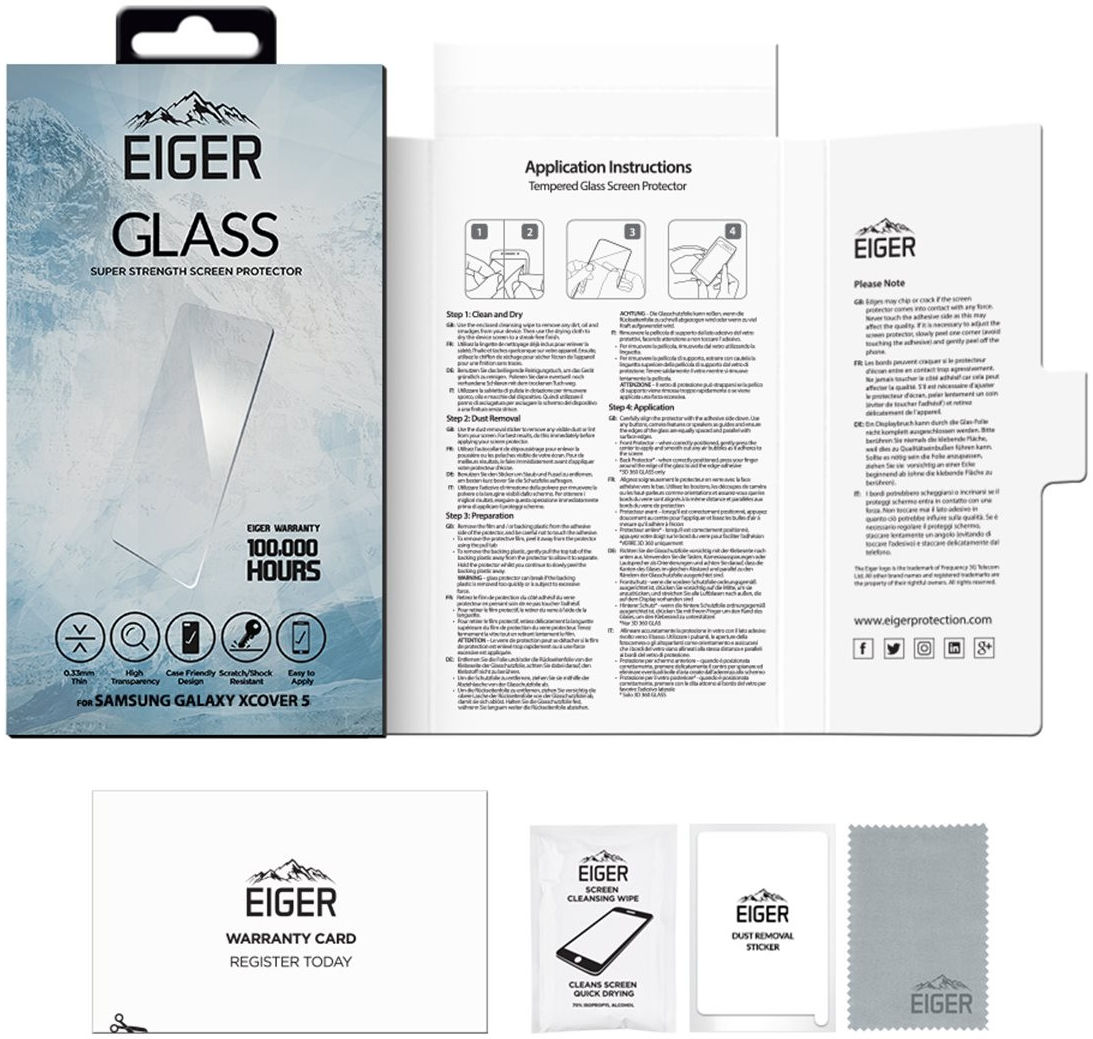Eiger Samsung Galaxy Xcover 5 Tempered Glass Case Friendly Plat afbeelding 5