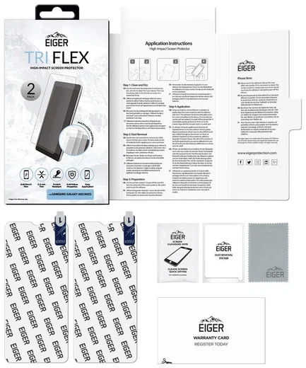Eiger Samsung Galaxy A02s Display Folie Screen Protector [2-Pack] afbeelding 6