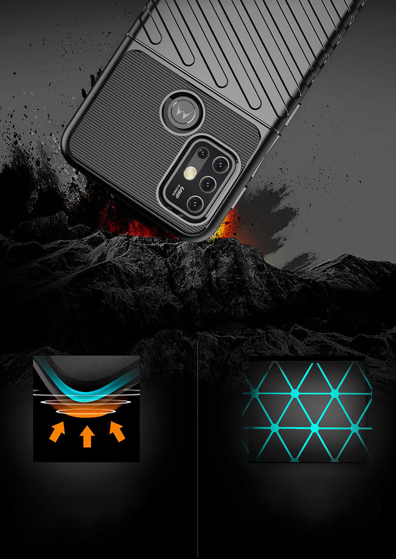 Motorola Moto G10/G20/G30 Hoesje Twill Thunder TPU Back Cover Zwart afbeelding 6