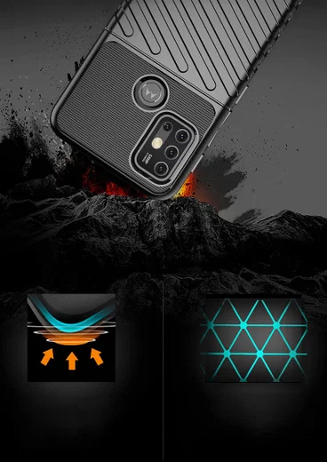 Motorola Moto G10/G20/G30 Hoesje Twill Thunder TPU Back Cover Zwart afbeelding 6