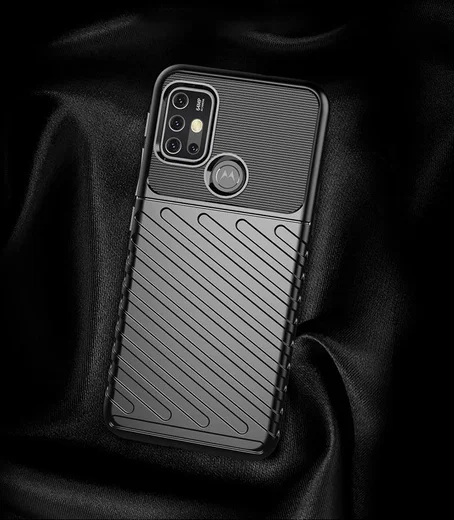Motorola Moto G10/G20/G30 Hoesje Twill Thunder TPU Back Cover Zwart afbeelding 7