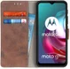 Motorola Moto G10/G20/G30 Hoesje Portemonnee Book Case Kunstleer Bruin afbeelding 1