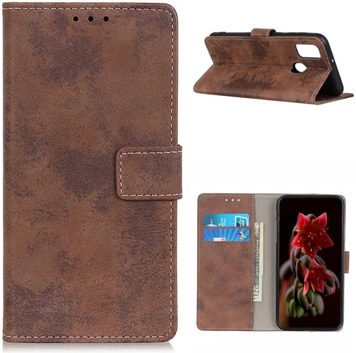 Motorola Moto G10/G20/G30 Hoesje Portemonnee Book Case Kunstleer Bruin afbeelding 10