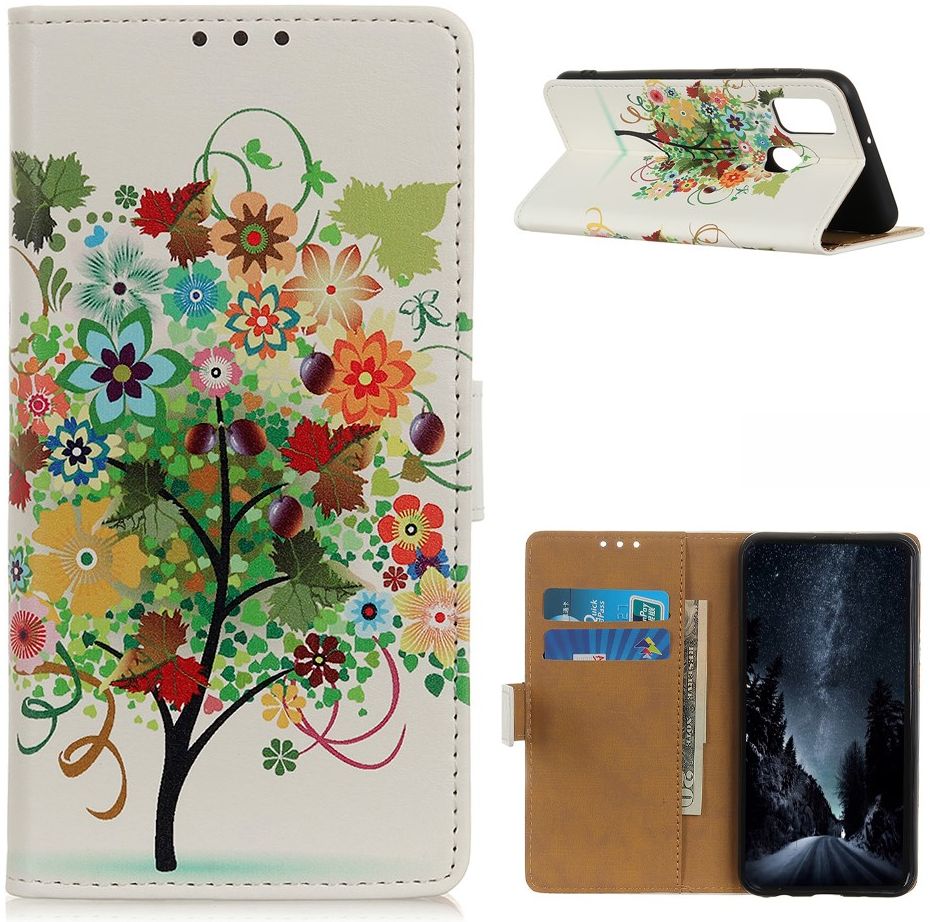 Motorola Moto G10 / G20 / G30 Hoesje Portemonnee met Boom Print afbeelding 6