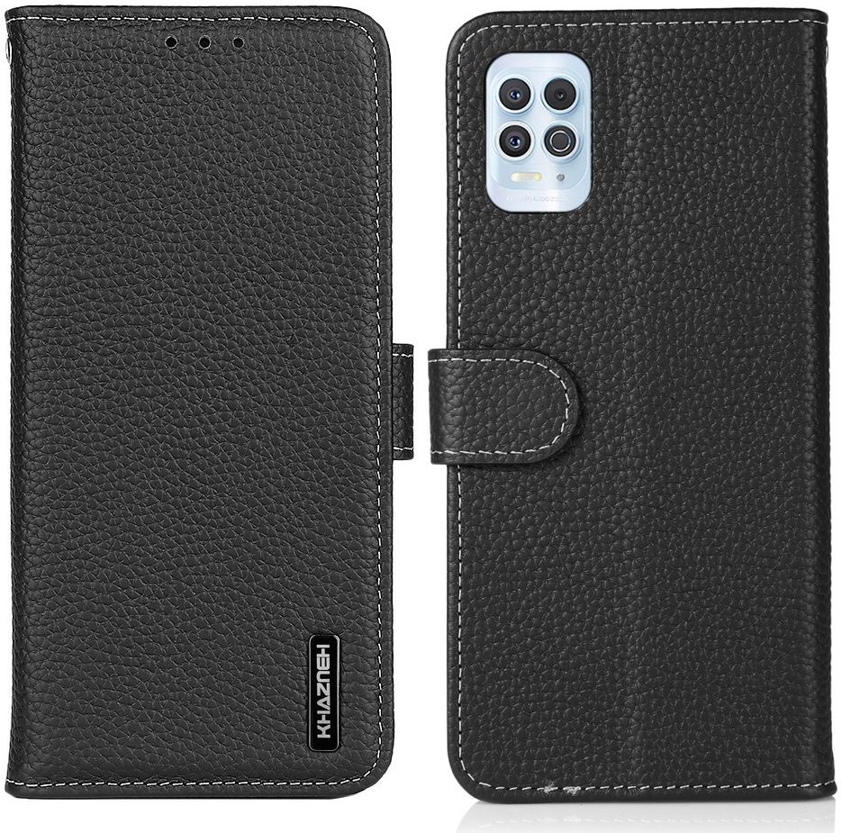 KHAZNEH Motorola Moto G100 Hoesje Wallet Book Case Zwart afbeelding 5