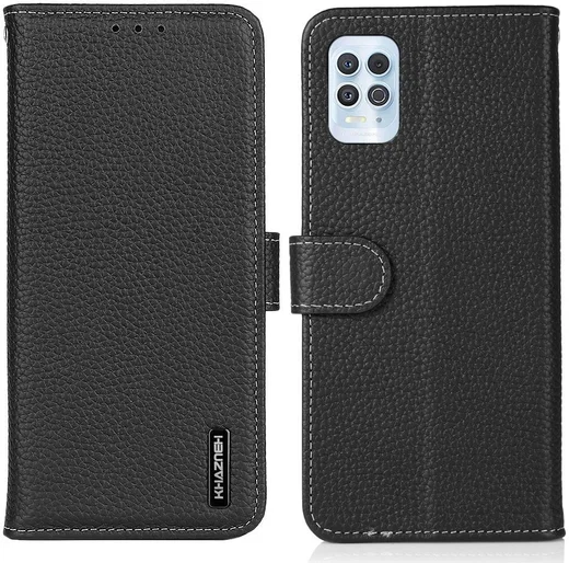 KHAZNEH Motorola Moto G100 Hoesje Wallet Book Case Zwart afbeelding 5