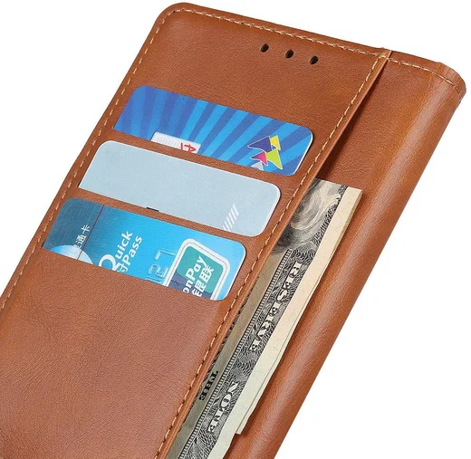Motorola Moto G100 Hoesje Portemonnee Book Case Kunstleer Bruin afbeelding 8
