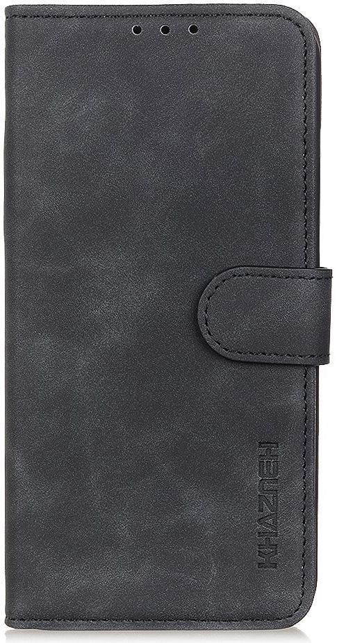 KHAZNEH Motorola Moto G100 Hoesje Retro Wallet Book Case Grijs afbeelding 3