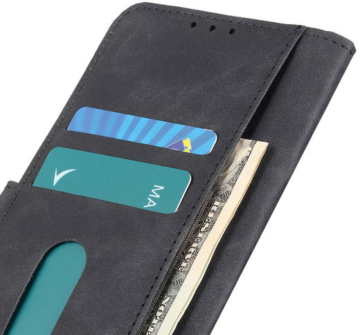 KHAZNEH Motorola Moto G100 Hoesje Retro Wallet Book Case Grijs afbeelding 4