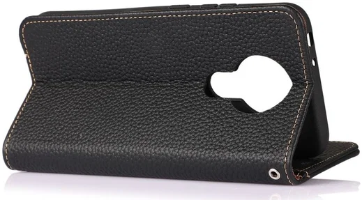 Nokia 6.3 / G10 / G20 Hoesje Portemonnee Book Case Echt Leer Zwart afbeelding 6