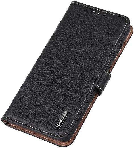 Nokia 6.3 / G10 / G20 Hoesje Portemonnee Book Case Echt Leer Zwart afbeelding 2